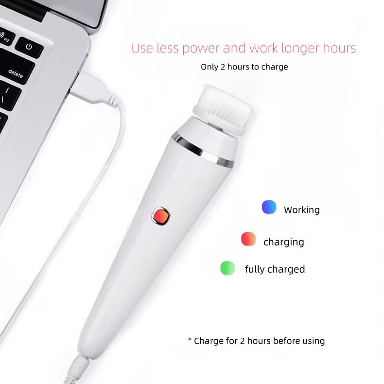 מברשת לניקוי פנים חשמלית 4 ב- 1 של ByNibar