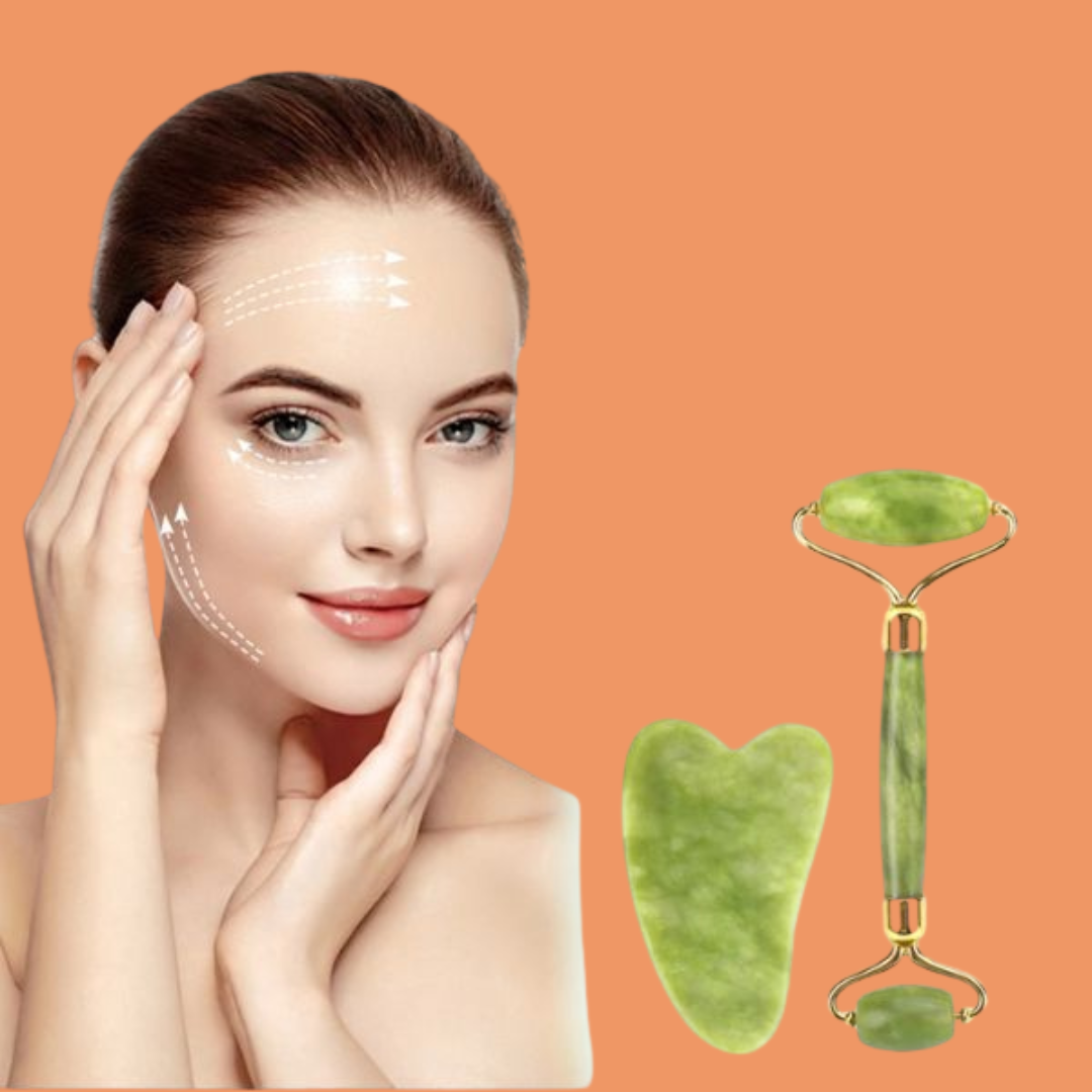 סט רולר ואבן גוואשה לעיסוי הפנים של ByNibar