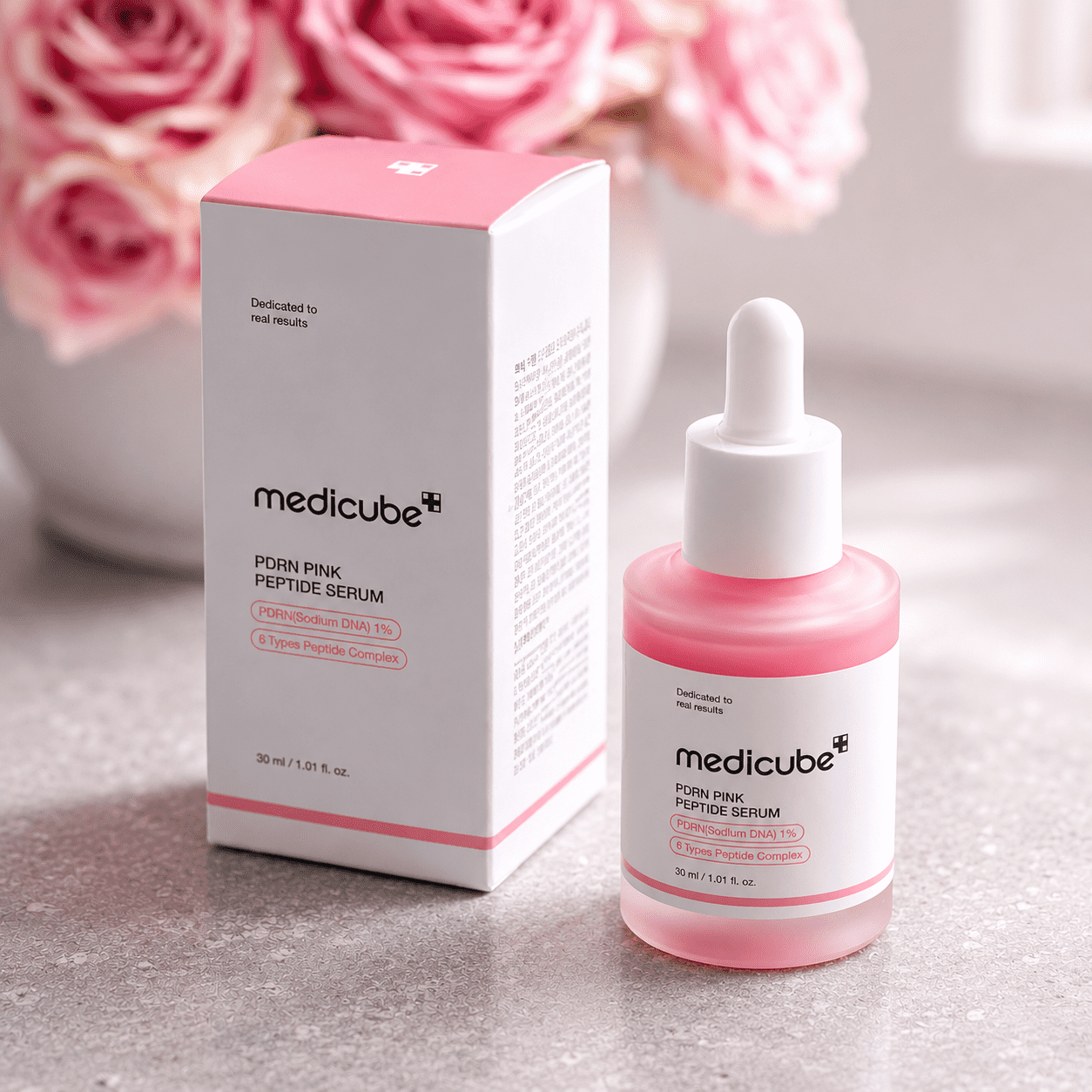 סרום (PDRN) פפטידים ורוד 30 מ''ל מבית Medicube
