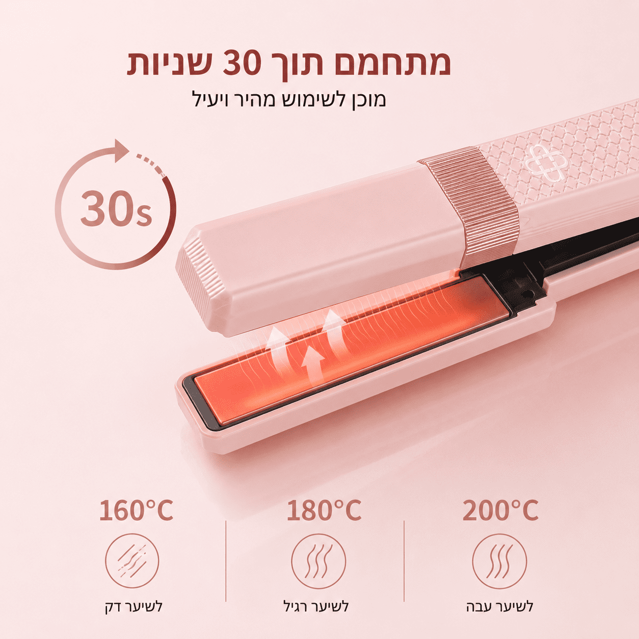 מחליק שיער אלחוטי נייד