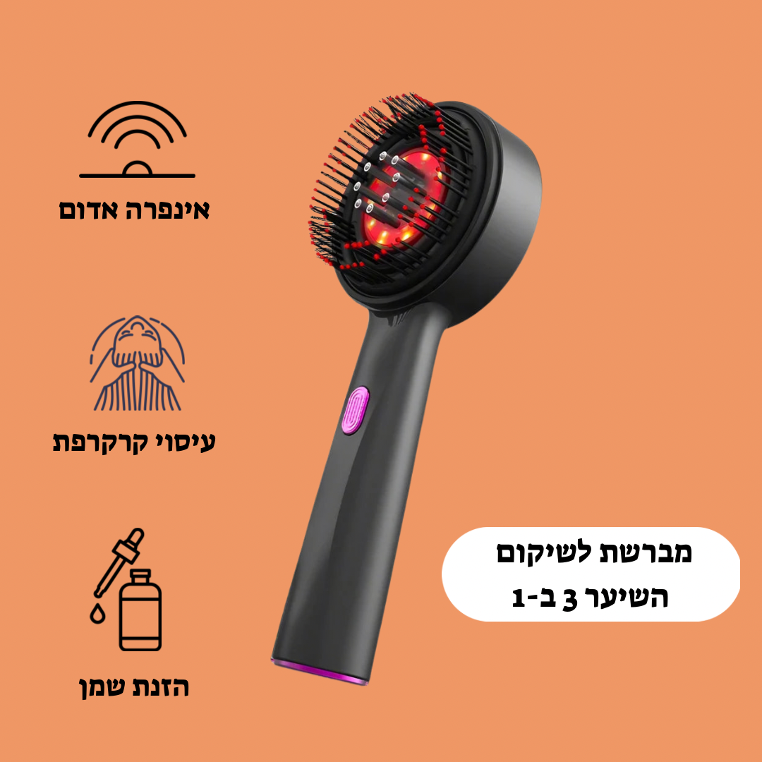 מברשת מיזותרפית למניעת נשירה ושיקום השיער של ByNibar