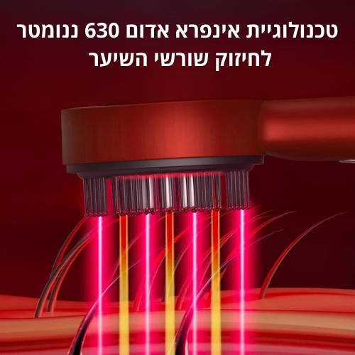 מברשת מיזותרפית למניעת נשירה ושיקום השיער של ByNibar
