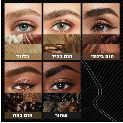 עיפרון למילוי וציור הגבות 2 צדדים של ByNibar