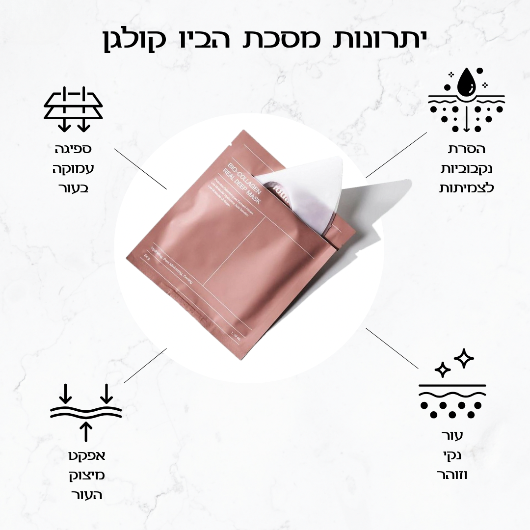 מסכת קולגן לילה לעור חלק של ByNibar