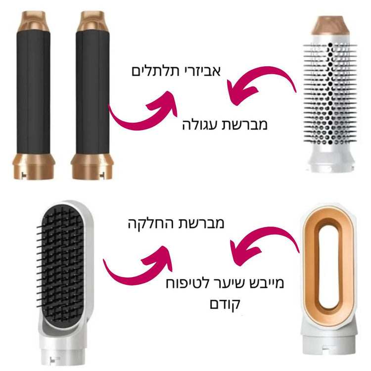 מברשת פן חשמלית לשיער 5 ב-1
 של ByNibar