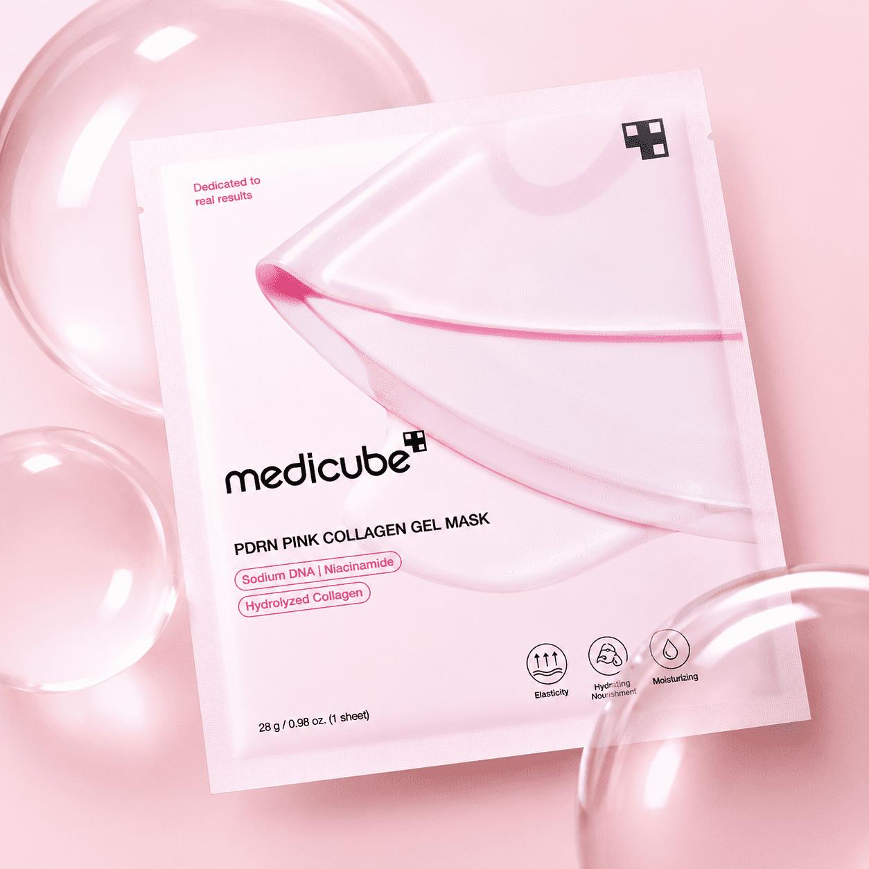 מסכת ג'ל PDRN ורודה (מארז 4 יחידות) מבית Medicube