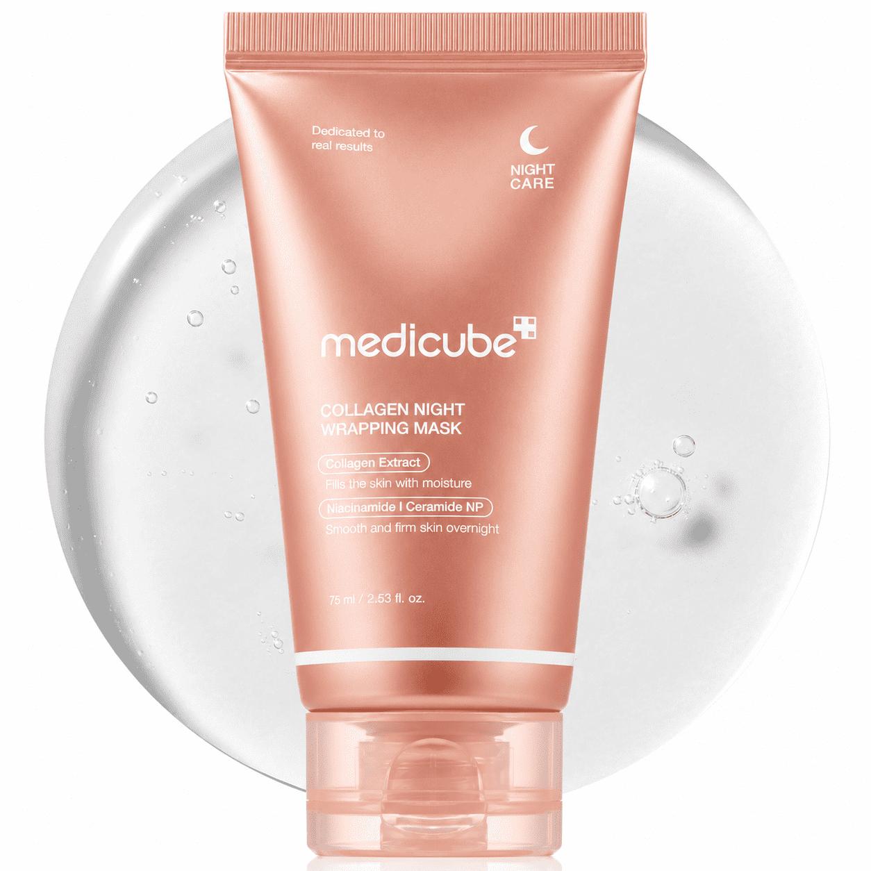 מסכת קולגן ללילה להגברת לחות עור הפנים מבית Medicube
