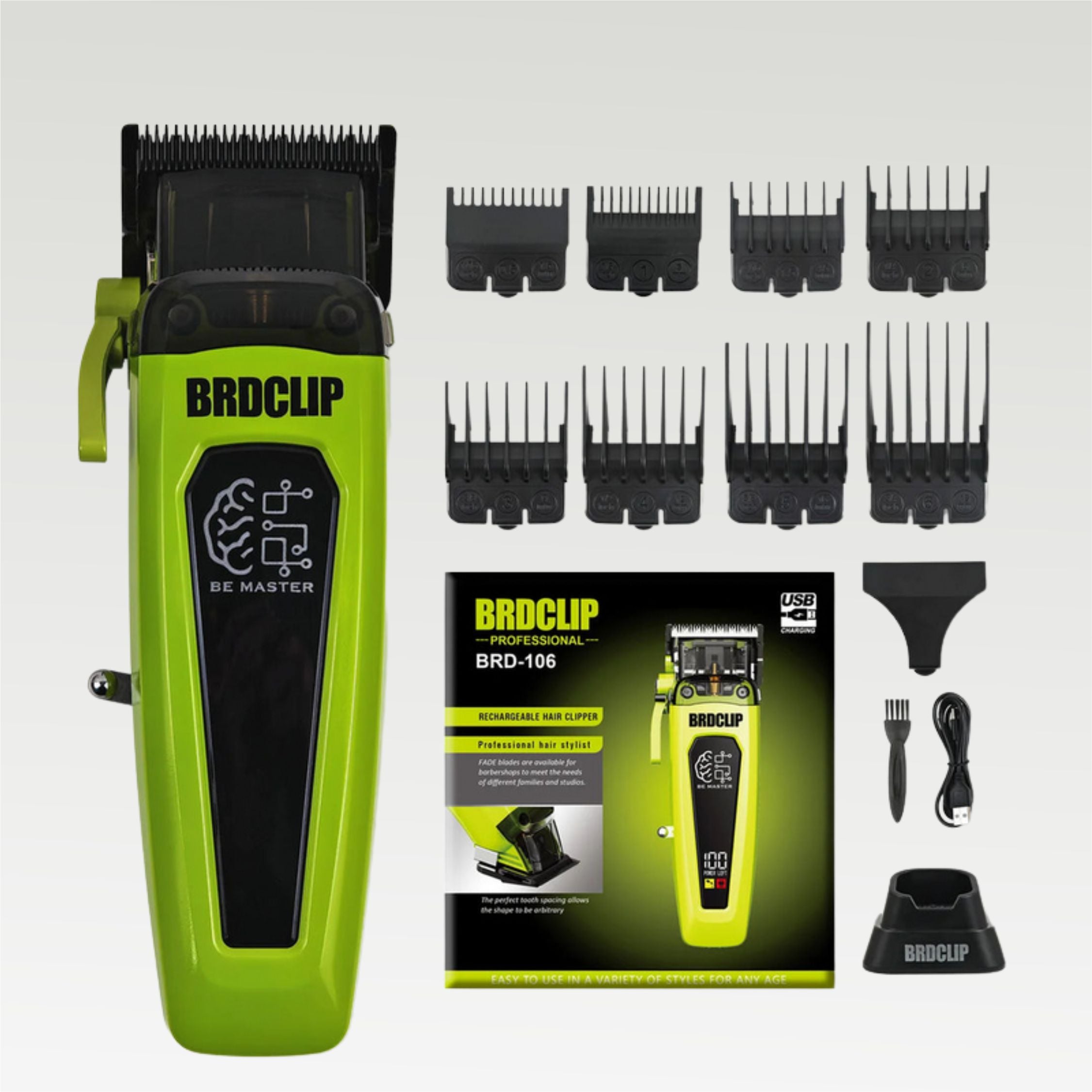 מכונת תספורת Brodclip מקצועית 7500 סל״ד לגברים של ByNibar
