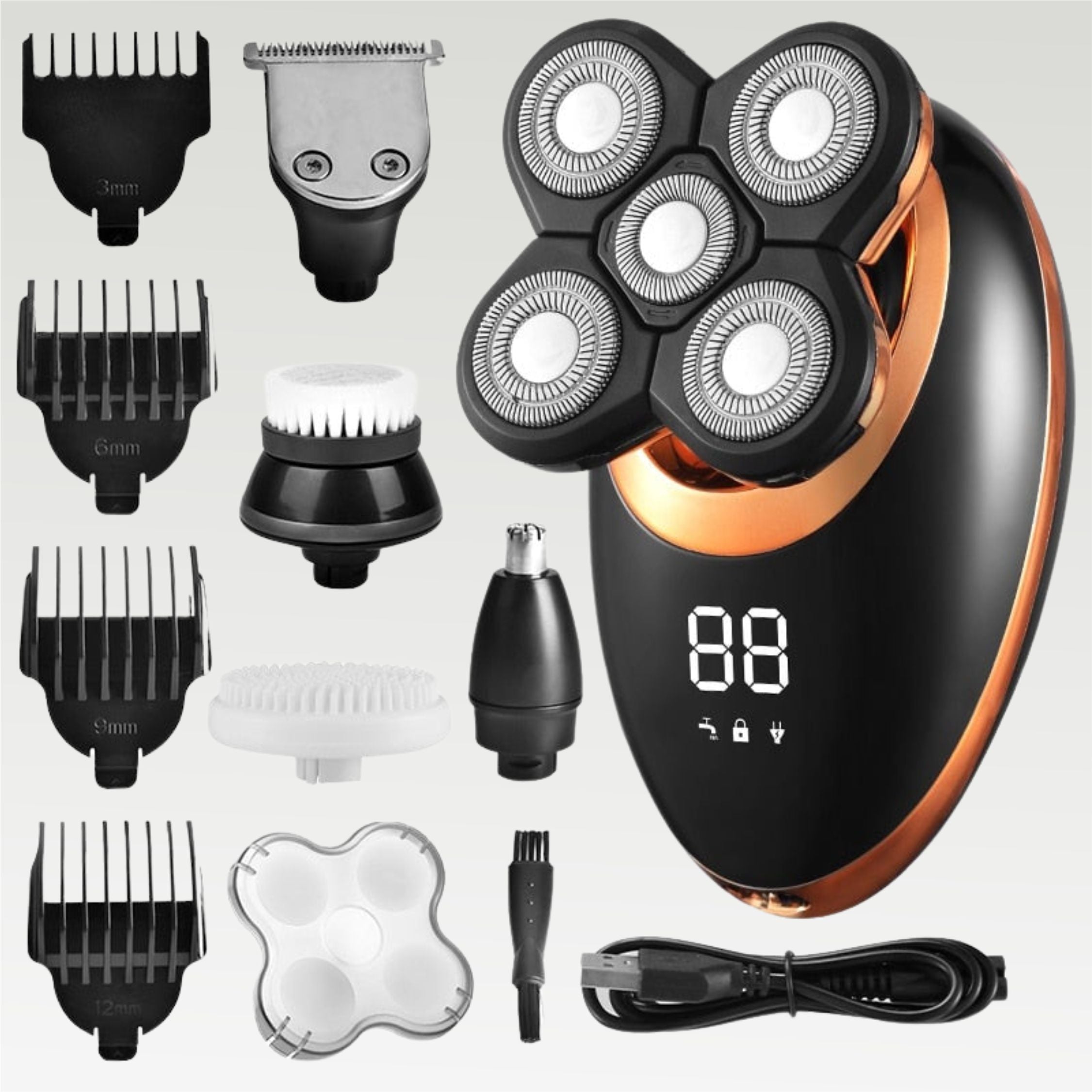 מכונת גילוח מקצועית לכל הגוף 5 ב - 1 לגברים של ByNibar